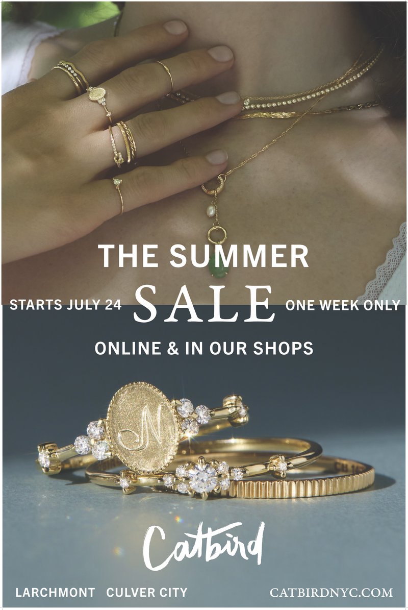Catbird Summer Sale LA creative featuring Larchmont and Culver City store locations