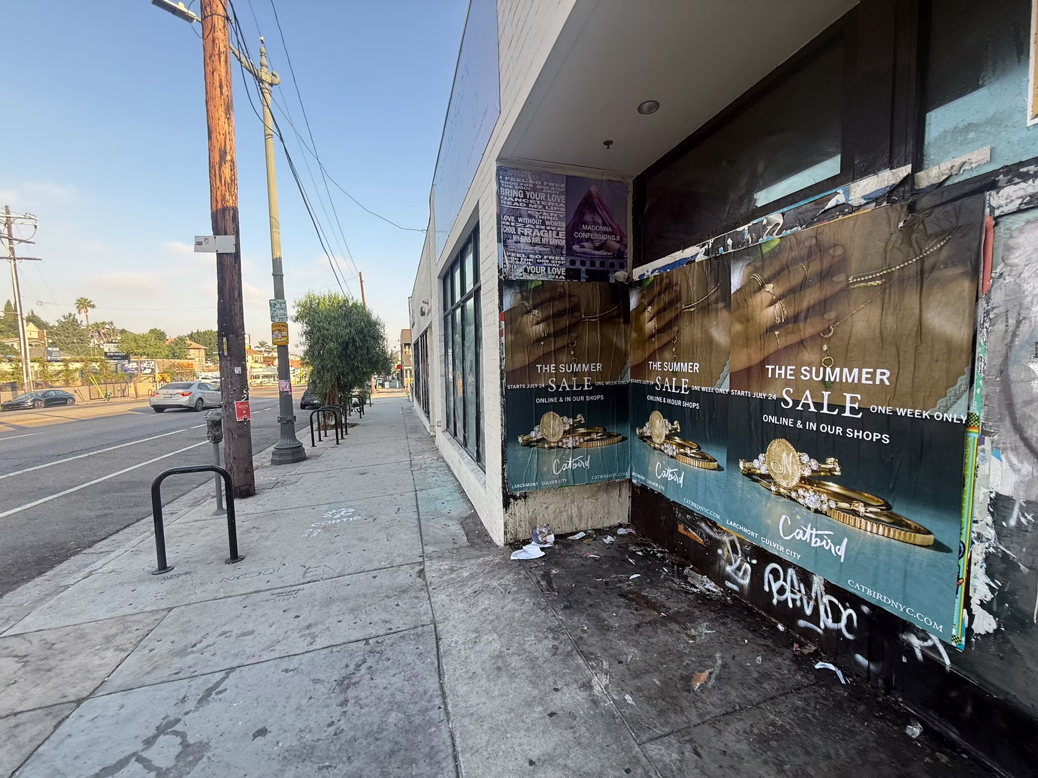 Catbird Summer Sale wild posting at 1498 Sunset Blvd — Location 2