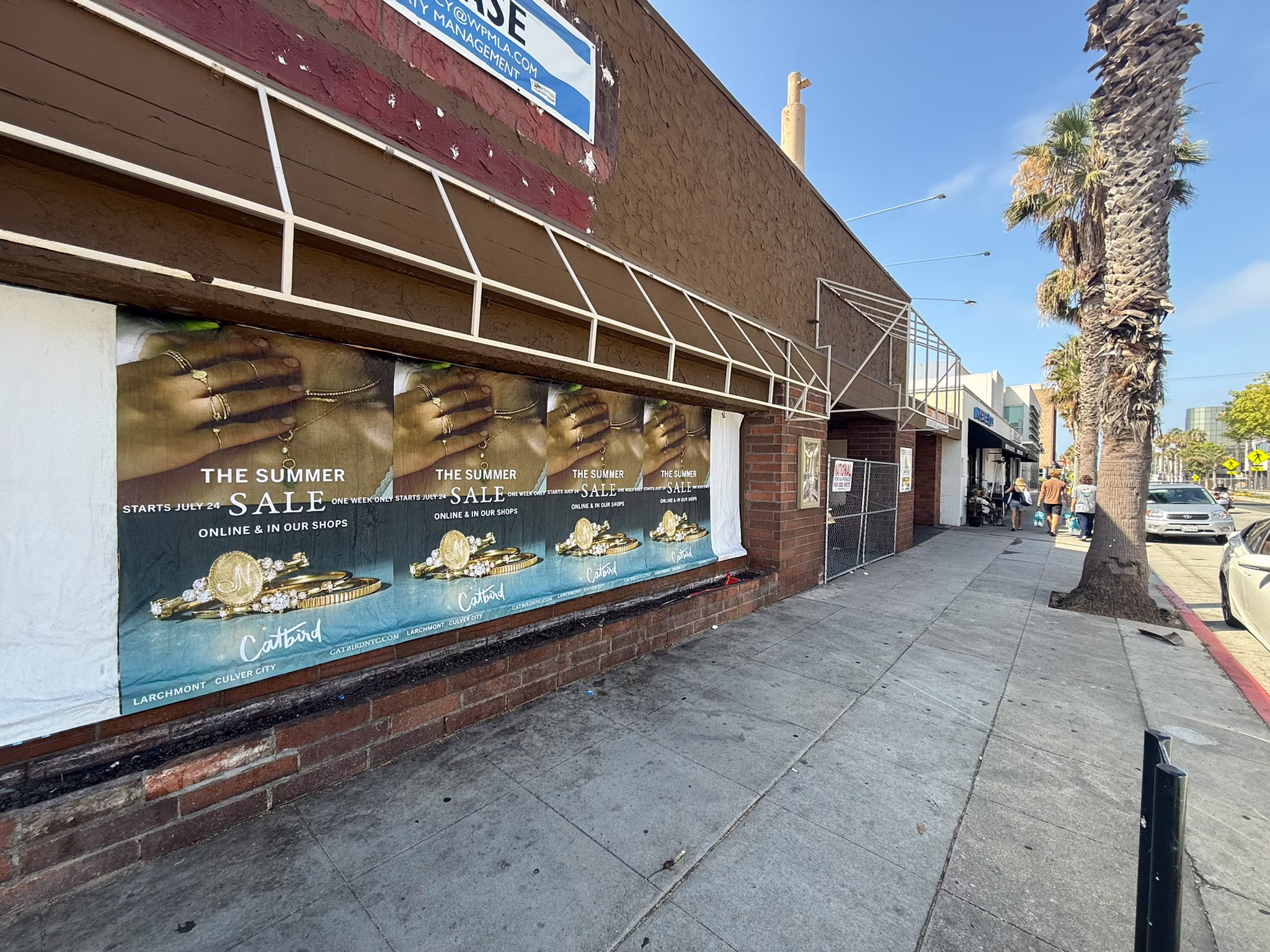 Catbird Summer Sale wild posting at 2222 Wilshire Blvd