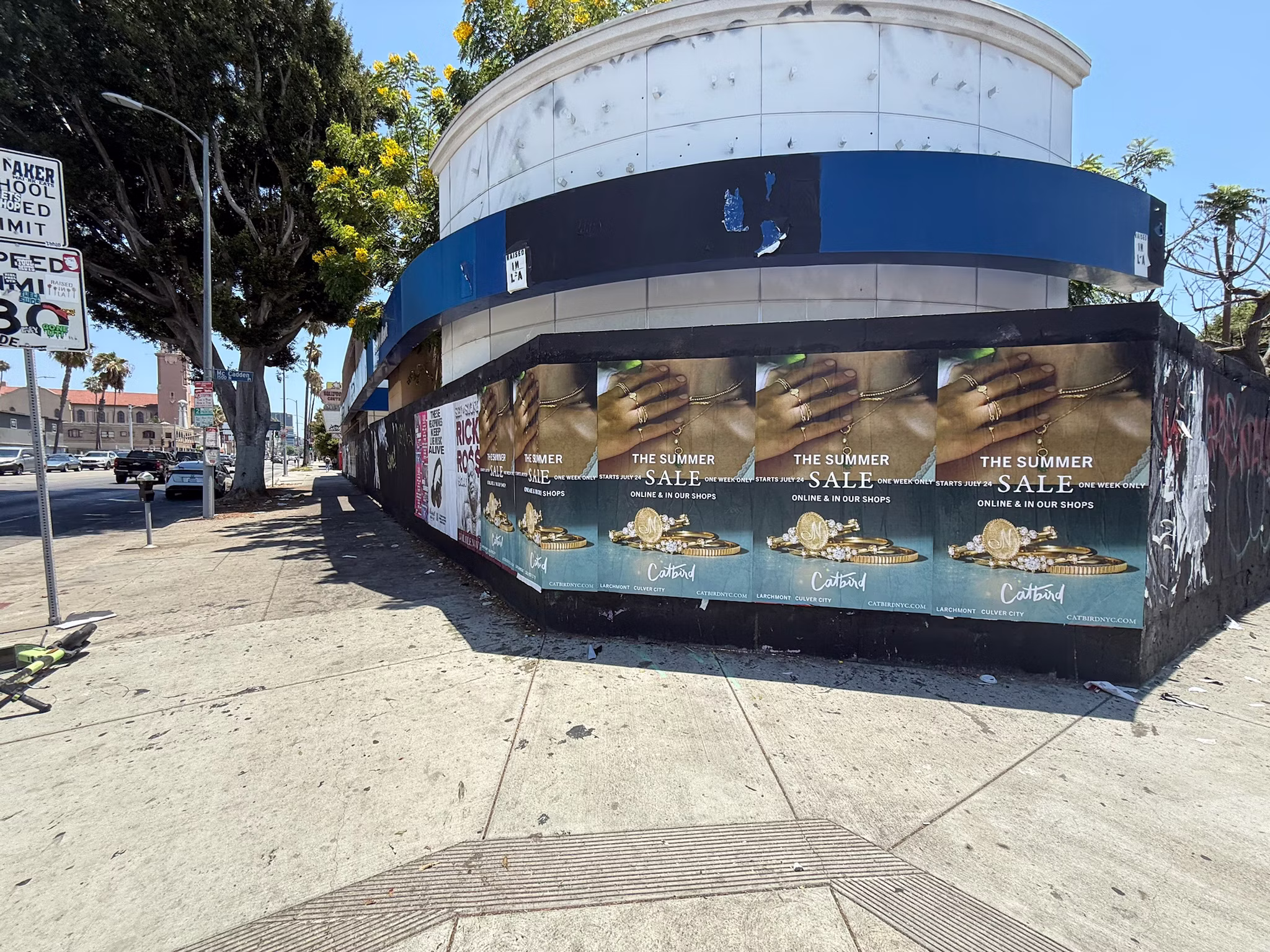 Catbird Summer Sale wild posting at 6750 Sunset Blvd — Location 1
