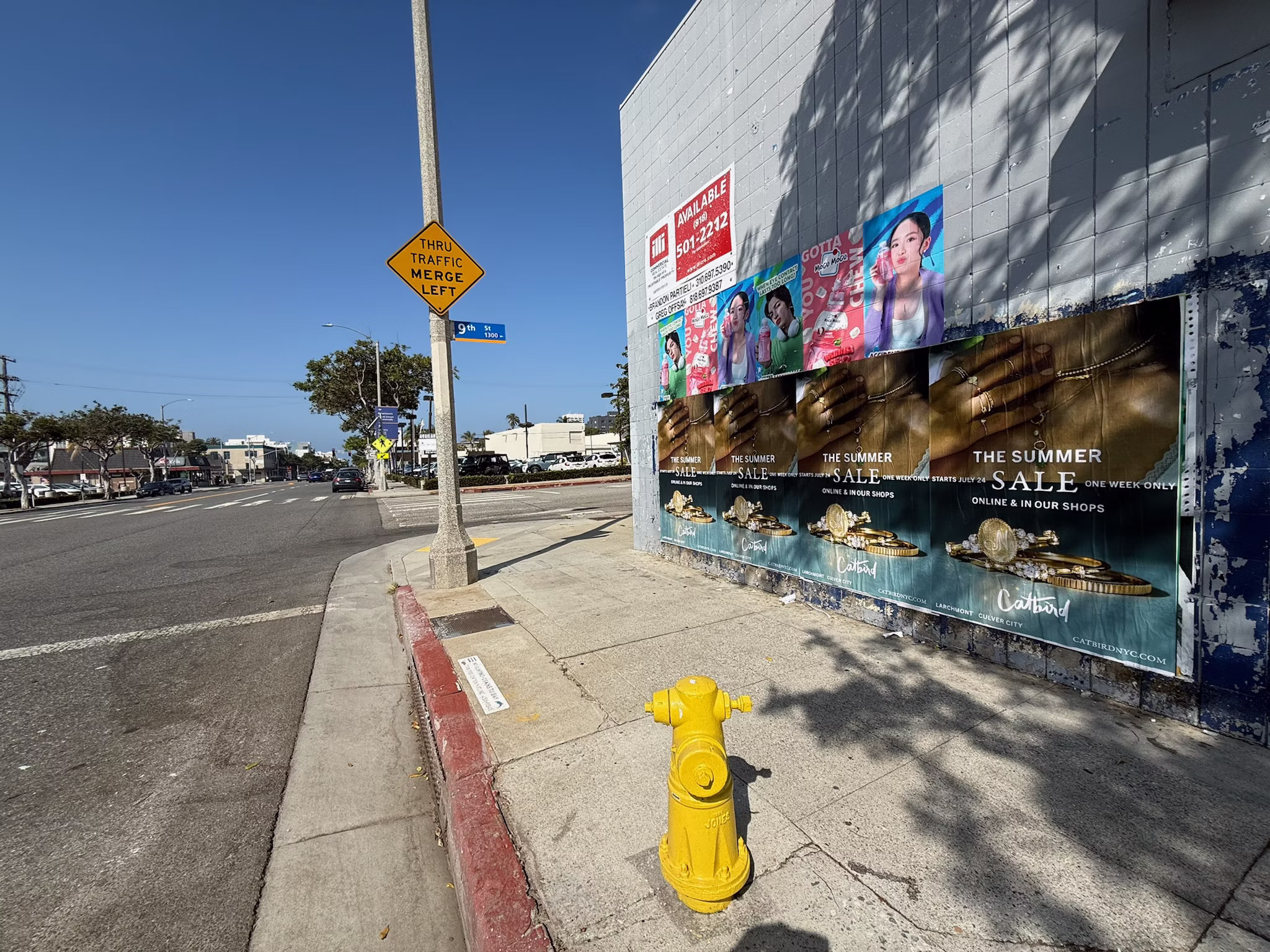 Catbird Summer Sale wild posting at 900 Santa Monica Blvd