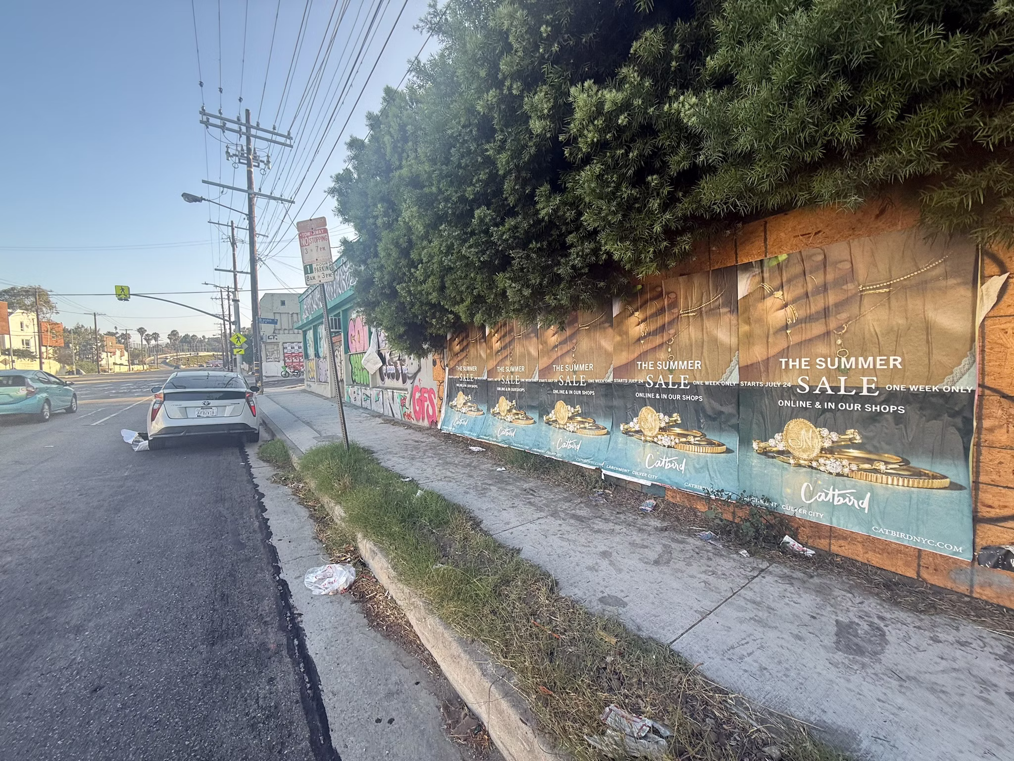 Catbird Summer Sale wild posting at 1764 Glendale Blvd