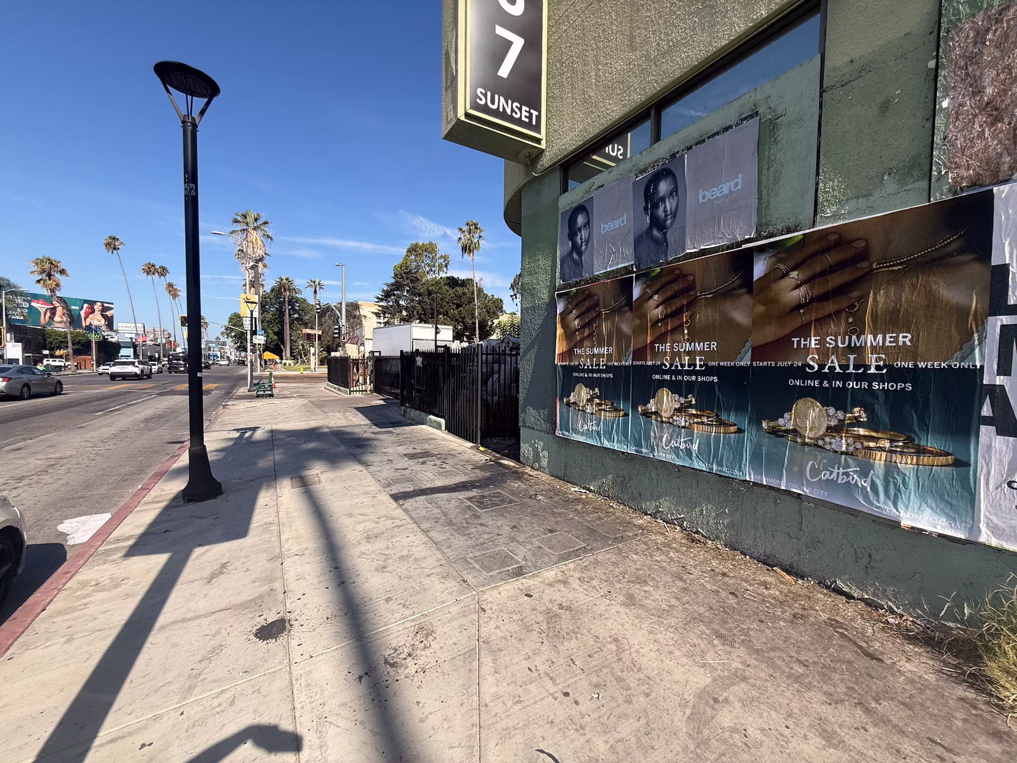 Catbird Summer Sale wild posting at 6767 Sunset Blvd — Location 1