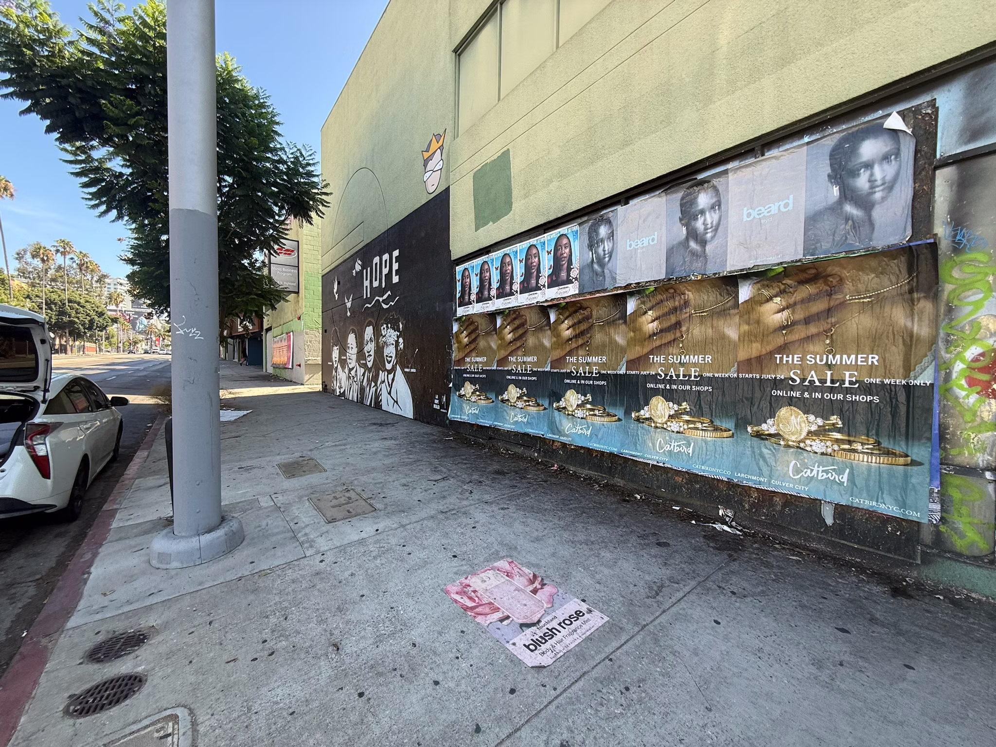 Catbird Summer Sale wild posting at 6767 Sunset Blvd — Location 2