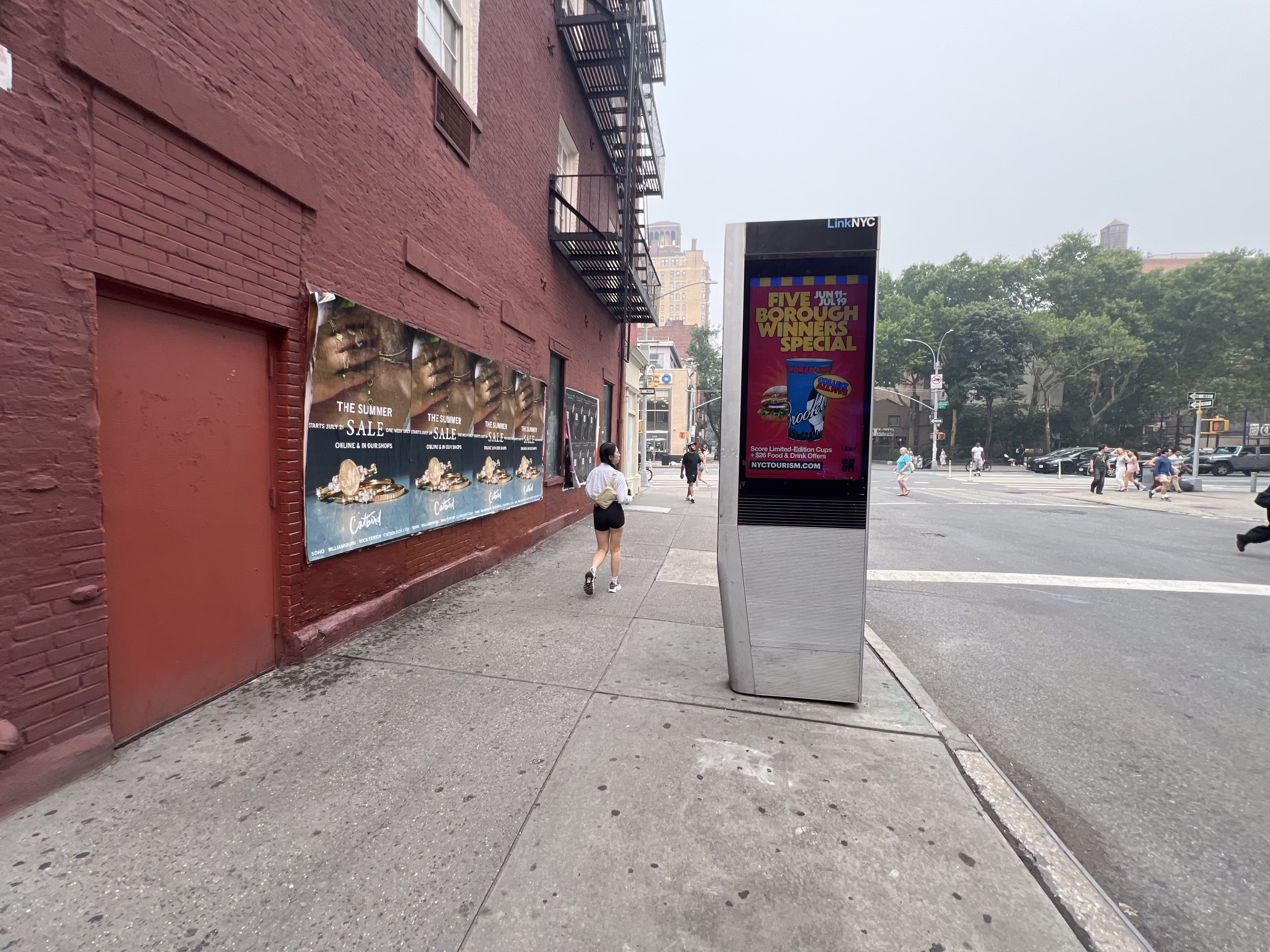Catbird Summer Sale wild posting at 347 6th Ave