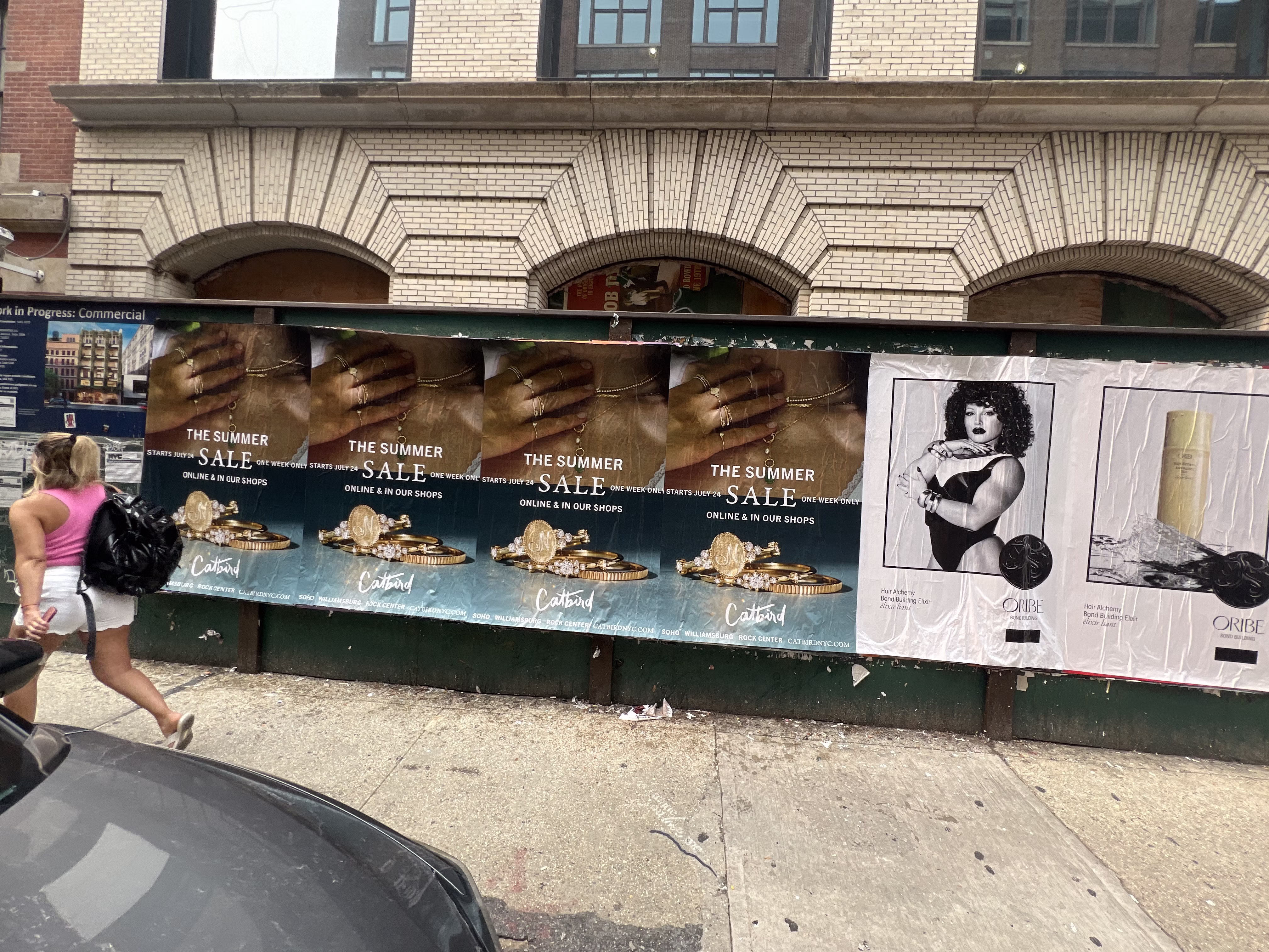 Catbird Summer Sale wild posting at 395 Hudson St