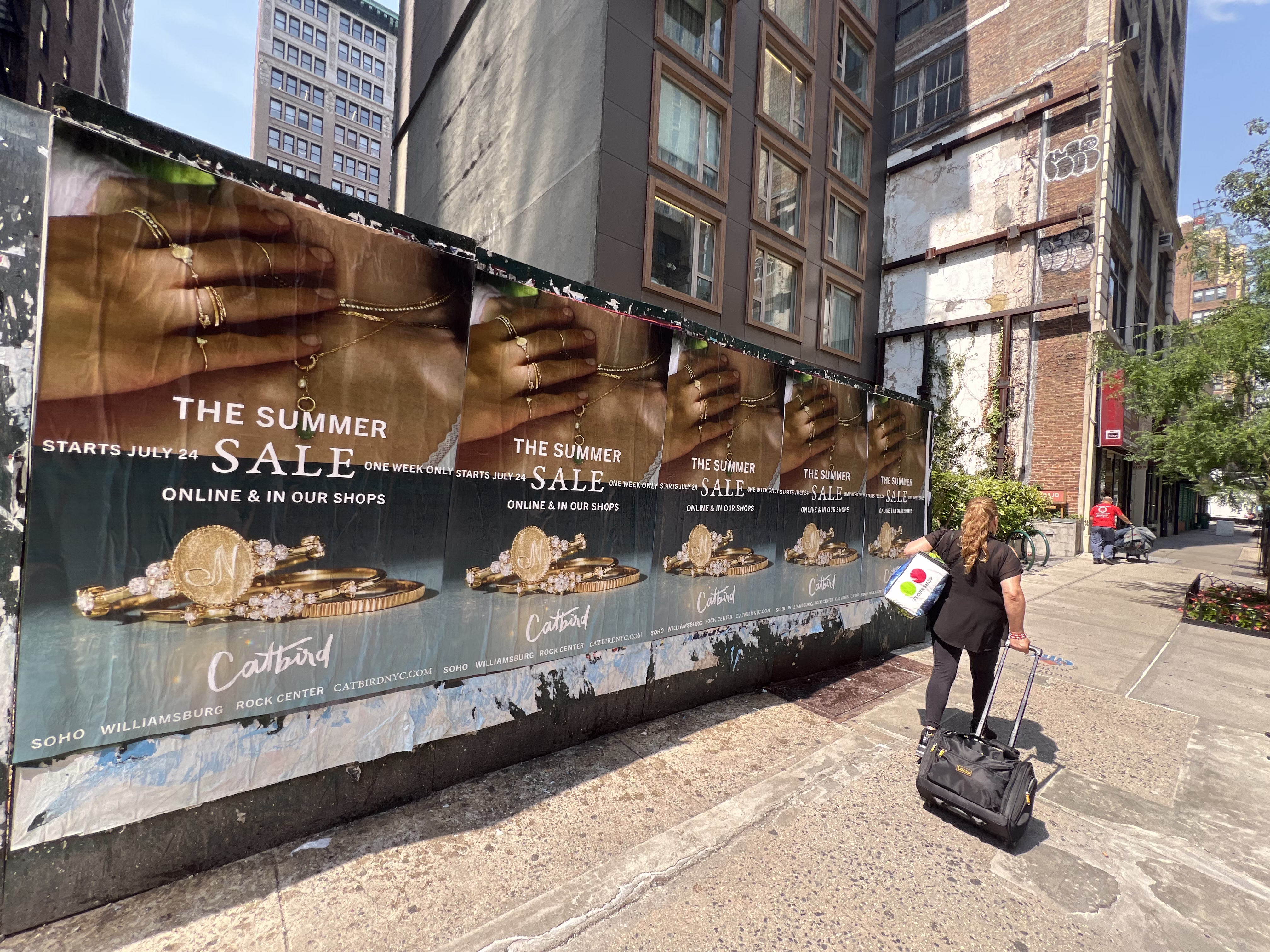 Catbird Summer Sale wild posting at 44 W 29th St