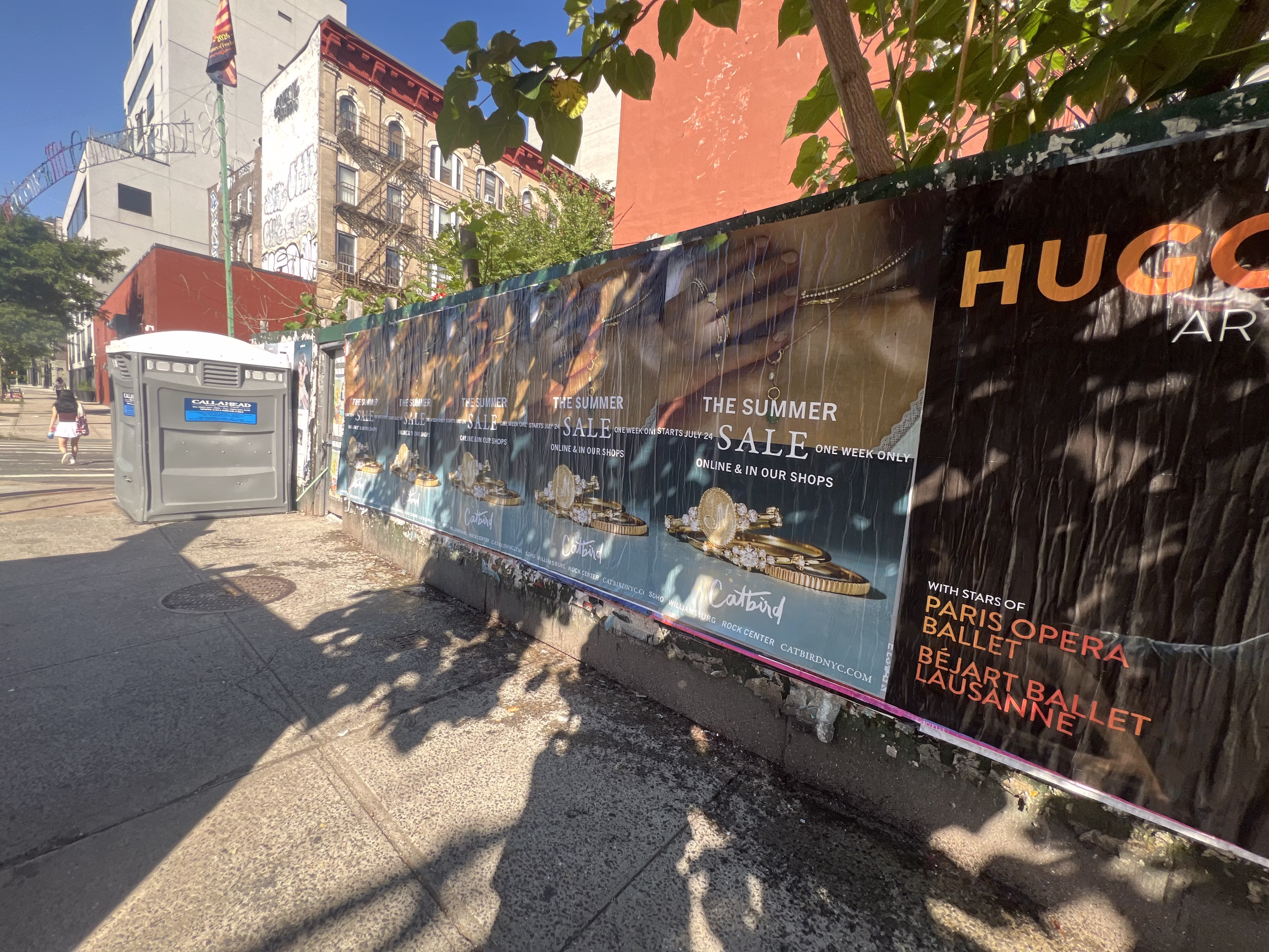 Catbird Summer Sale wild posting at 497 Union Ave