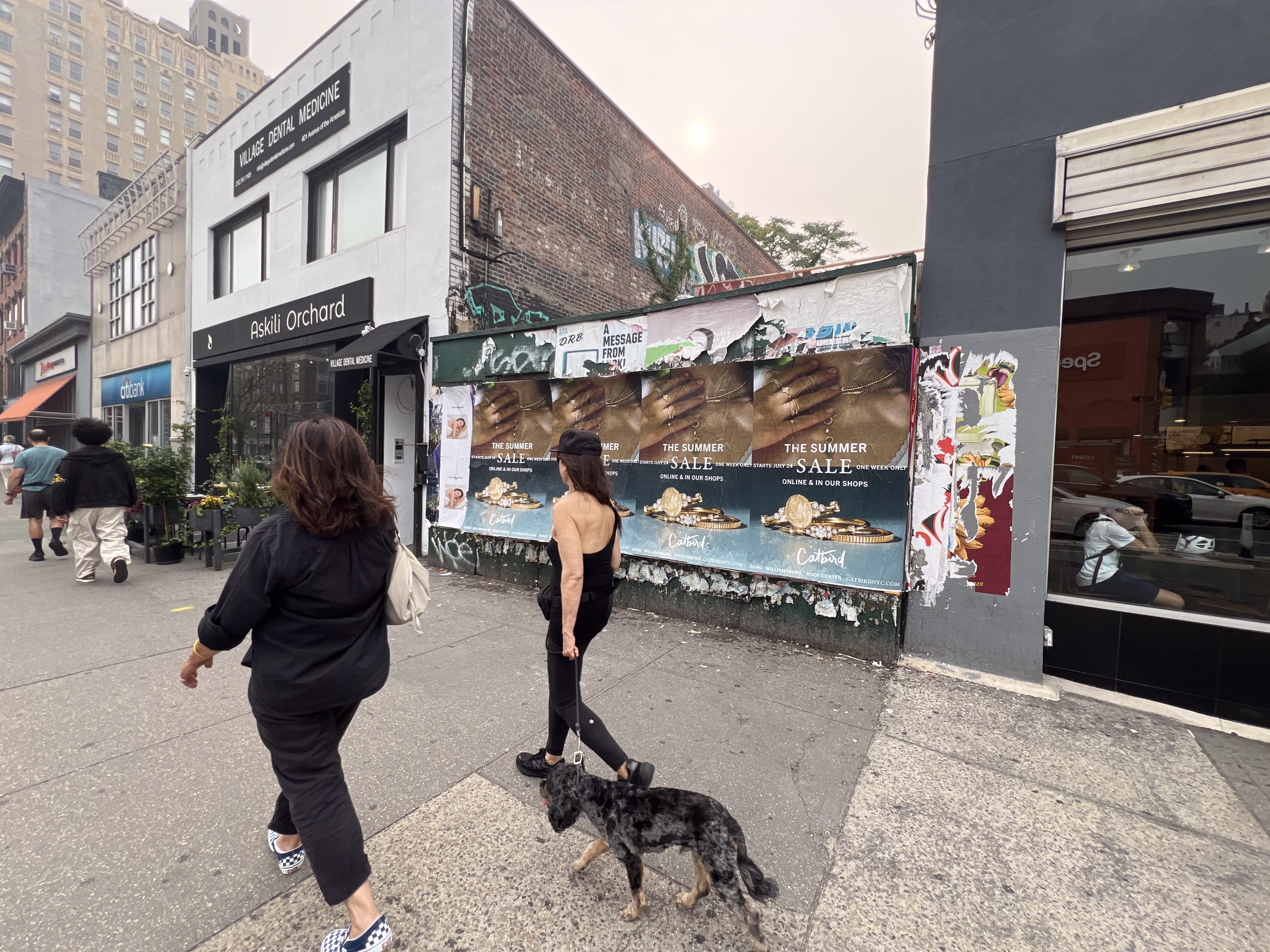 Catbird Summer Sale wild posting at W 4th St & 6th Ave