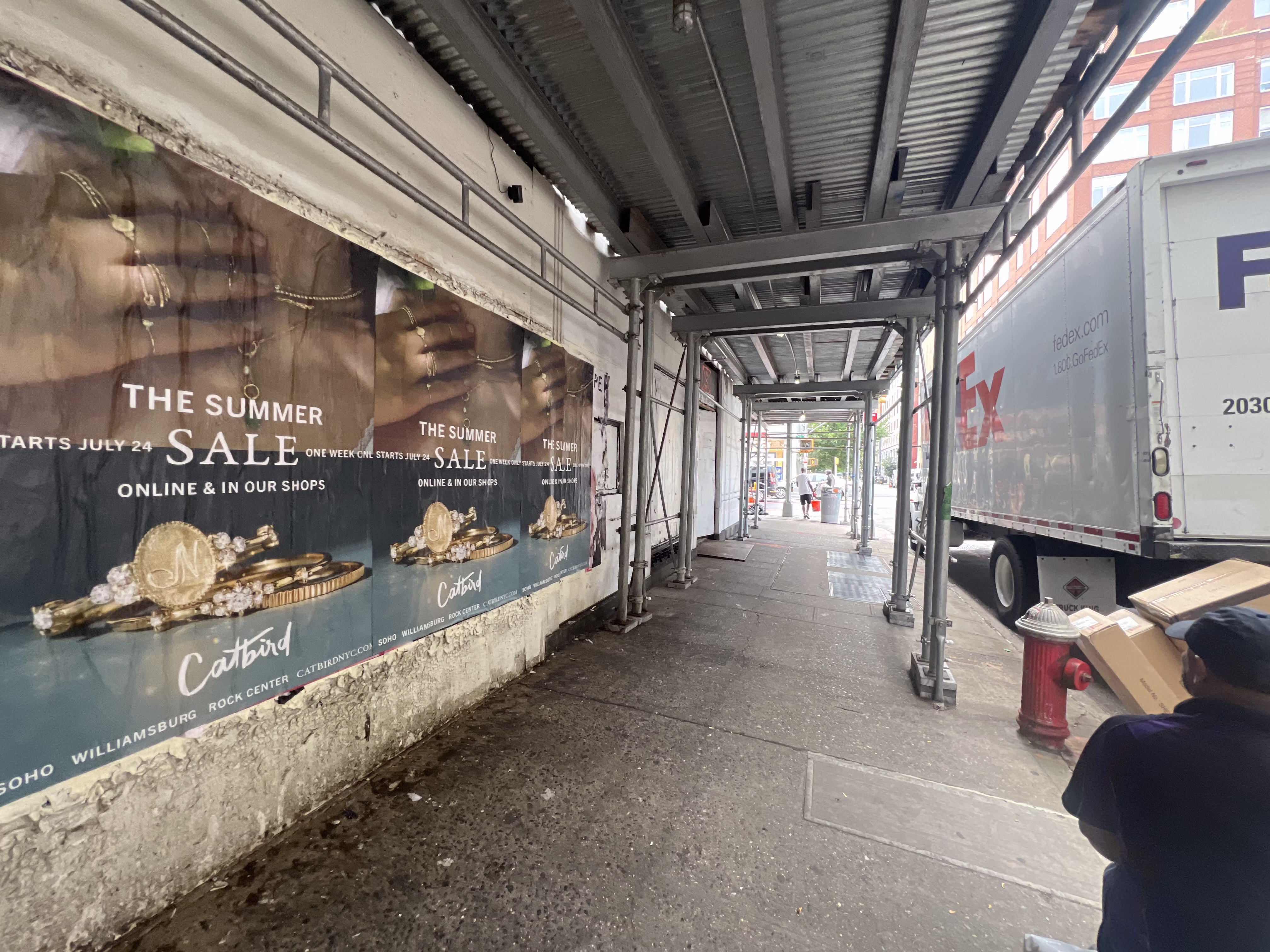 Catbird Summer Sale wild posting at 151 W 17th St