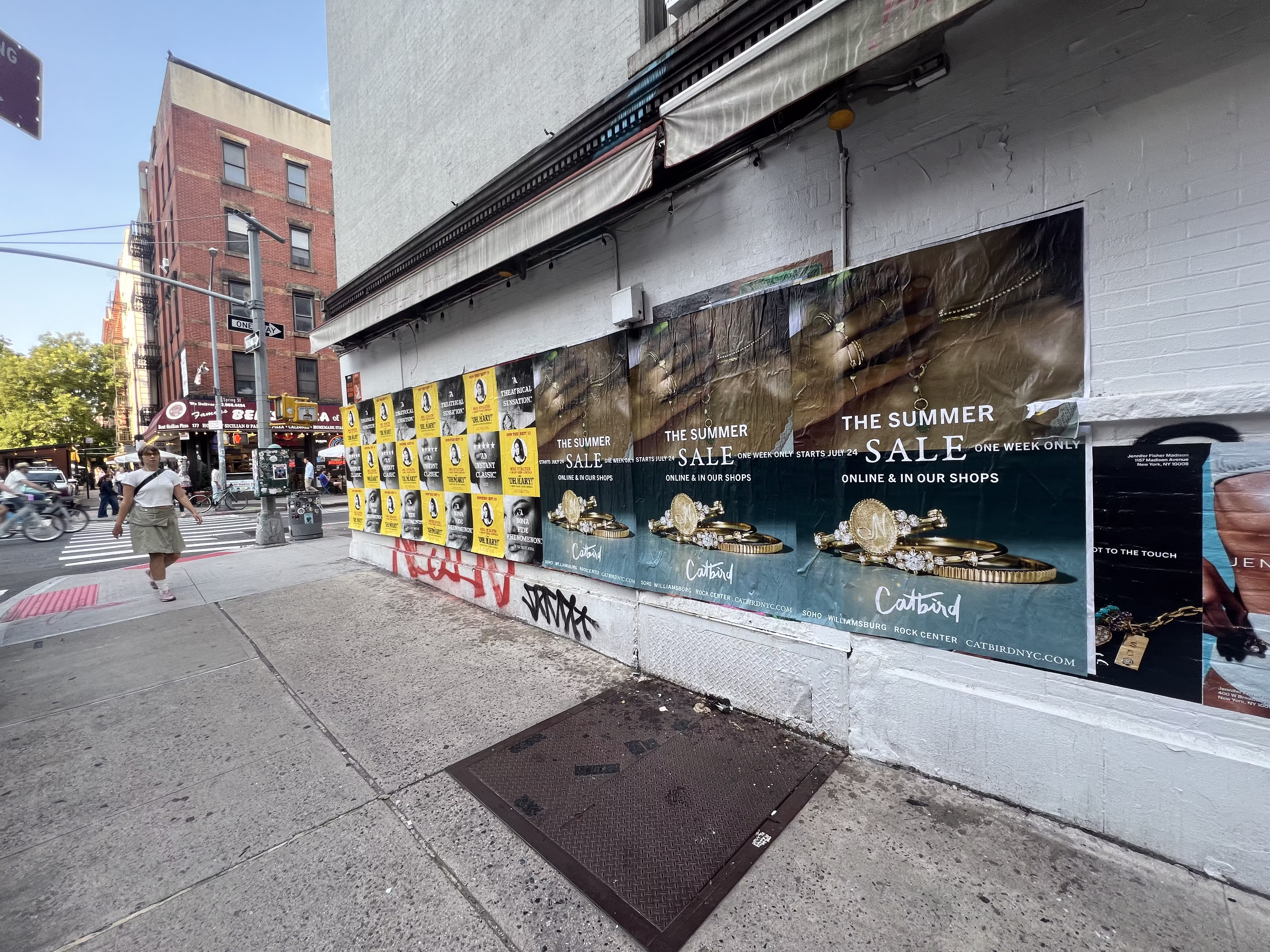 Catbird Summer Sale wild posting at 180 Spring St — Location 2