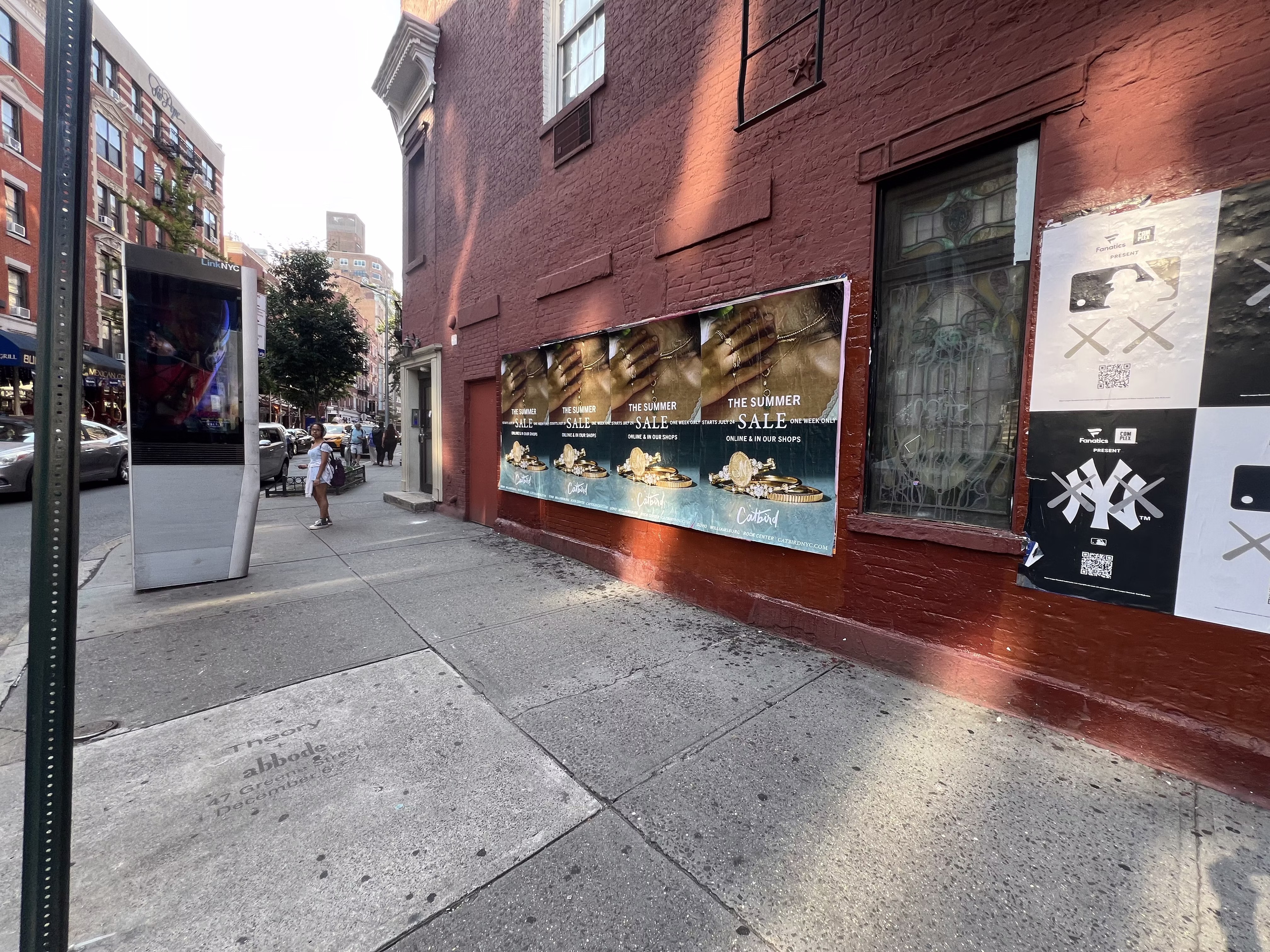 Catbird Summer Sale wild posting at 347 6th Ave