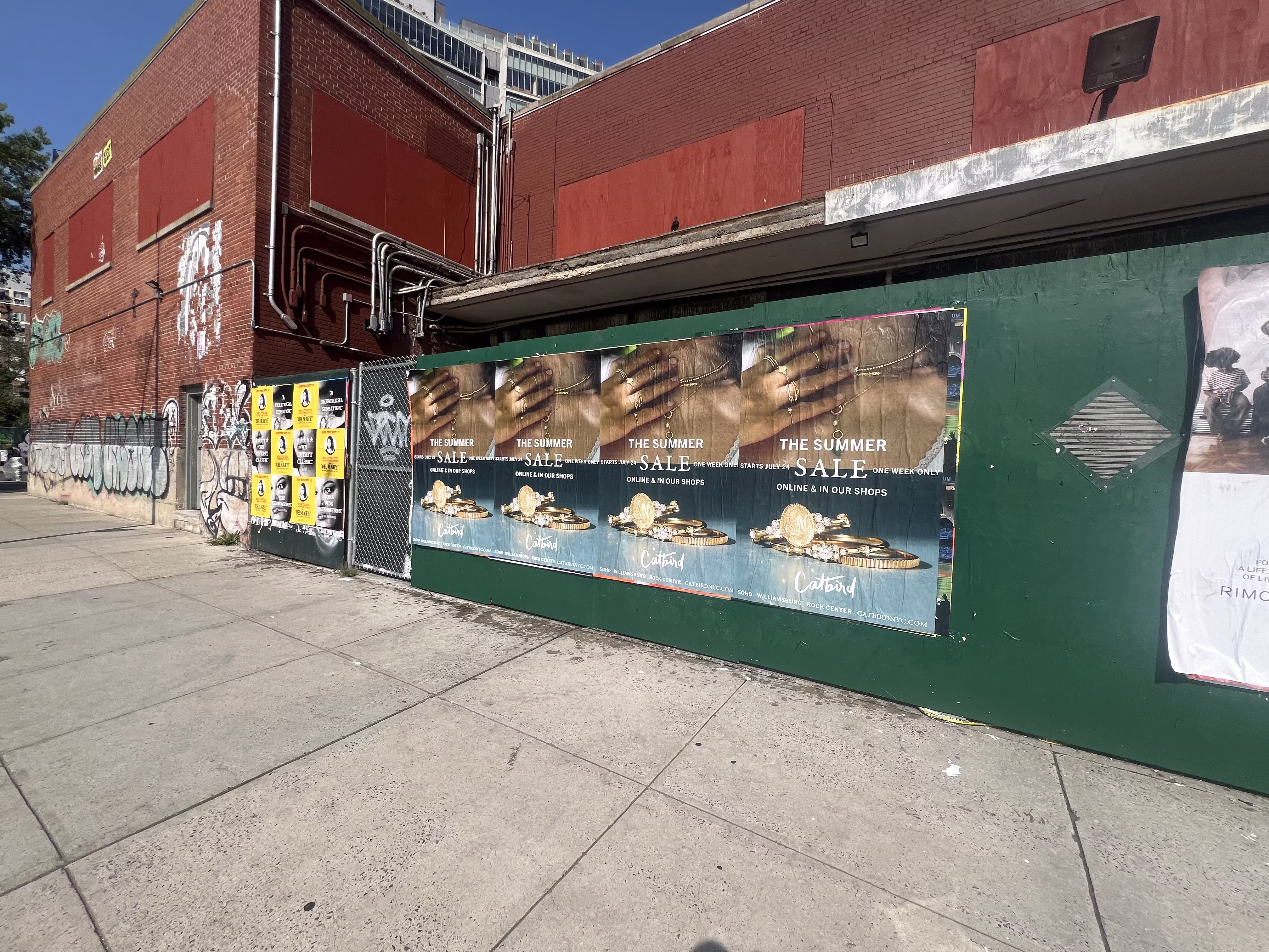 Catbird Summer Sale wild posting at 56 Little W 12th St — Location 1
